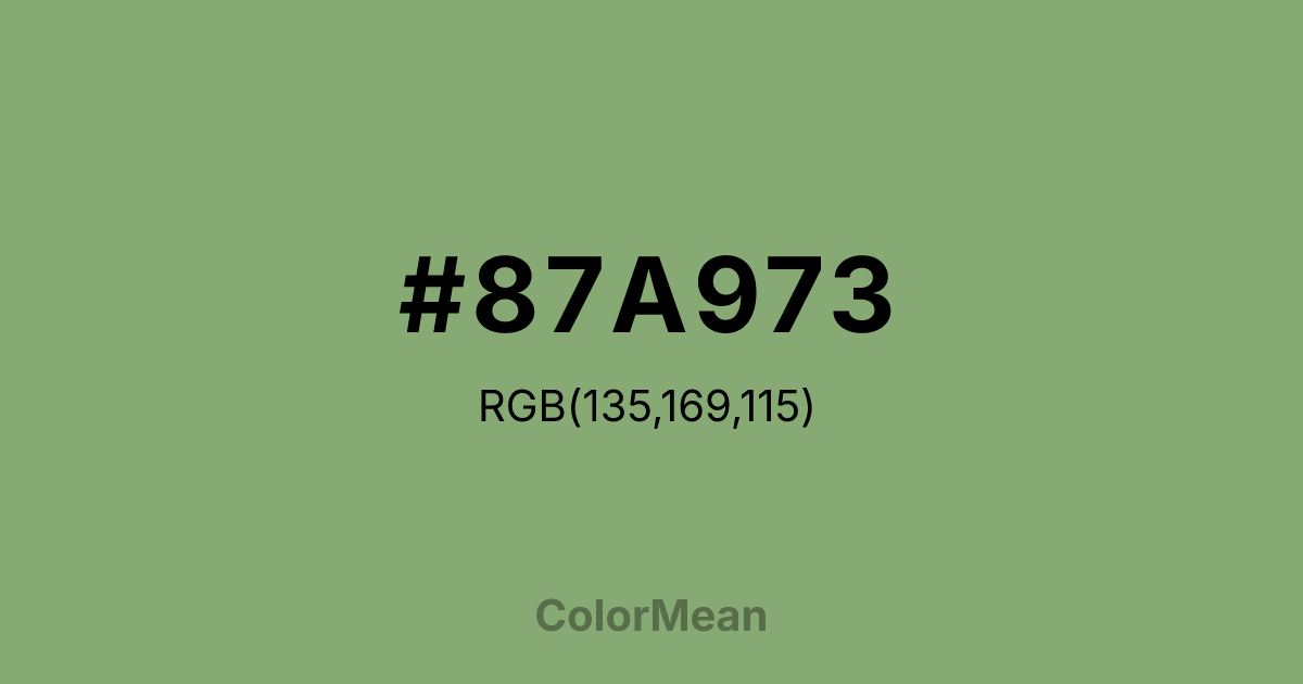 #87A973 color swatch