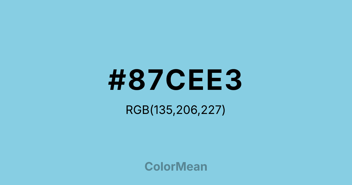 #87CEE3 color swatch