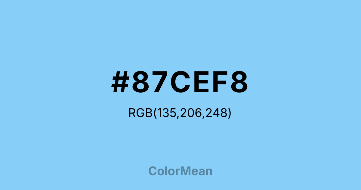#87CEF8 color swatch