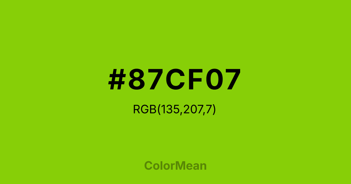 #87CF07 color swatch