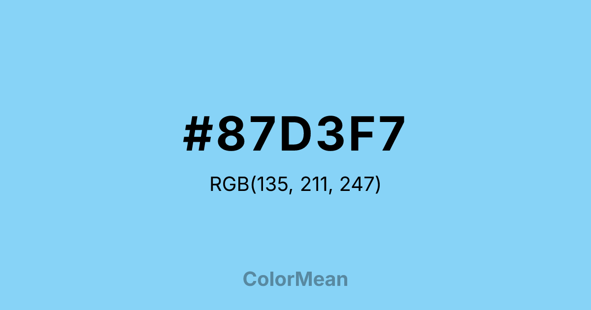 #87D3F7 color swatch
