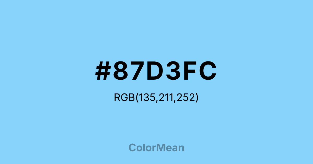 #87D3FC color swatch