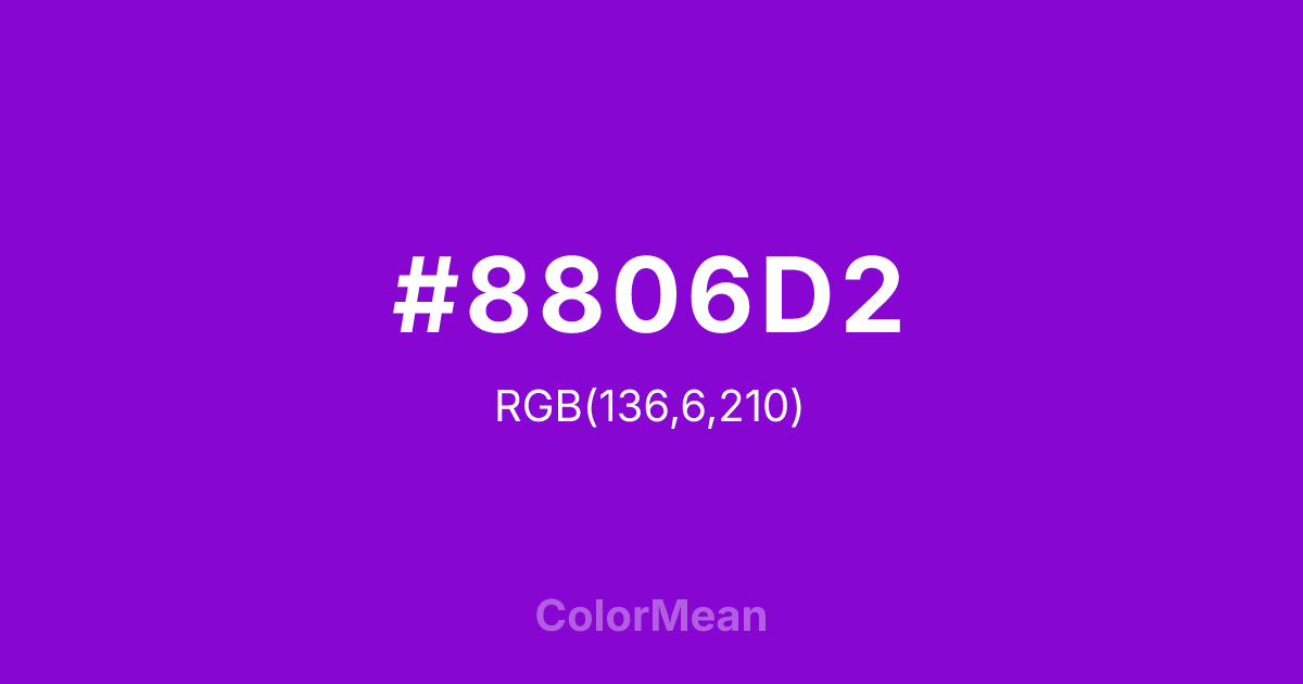 #8806D2 color swatch