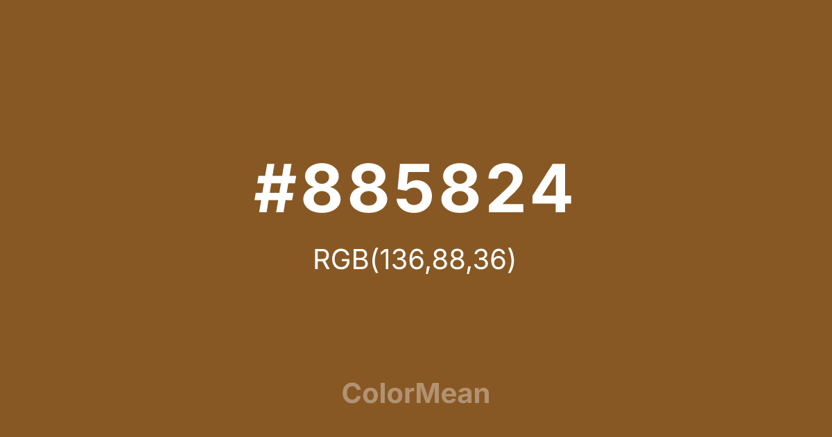 #885824 color swatch