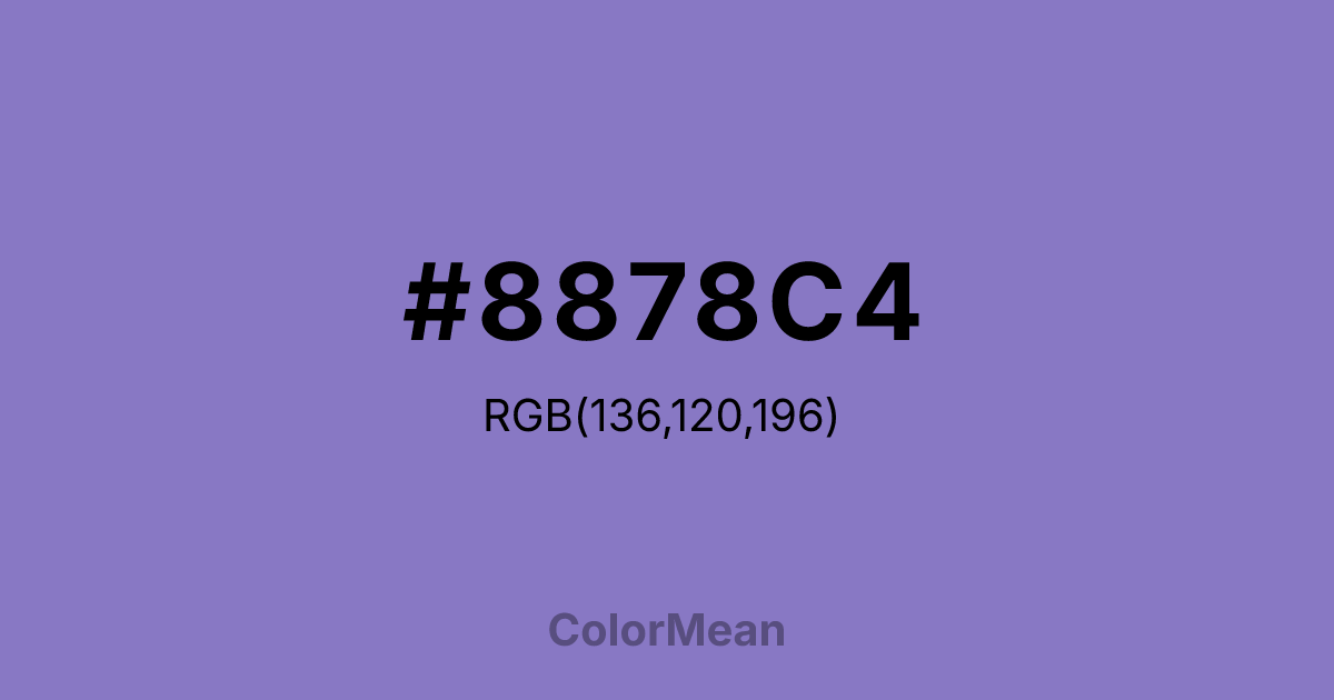 #8878C4 color swatch
