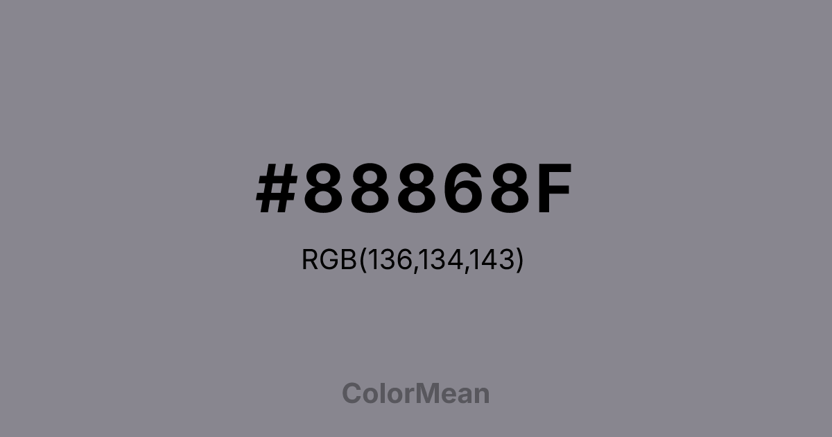 #88868F color swatch