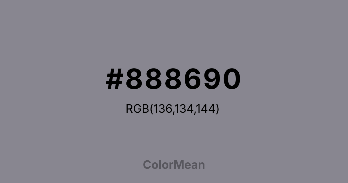#888690 color swatch