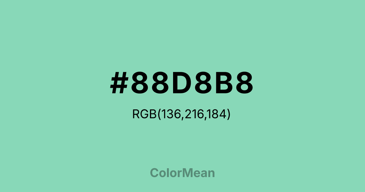 #88D8B8 color swatch