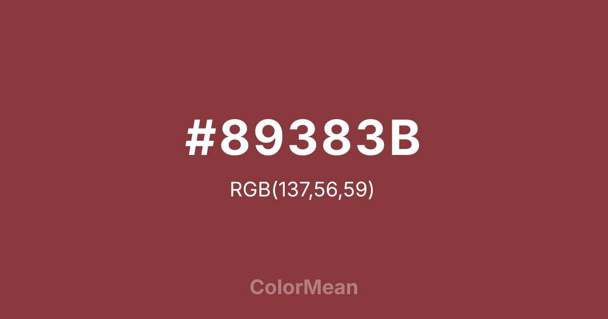 #89383B color swatch