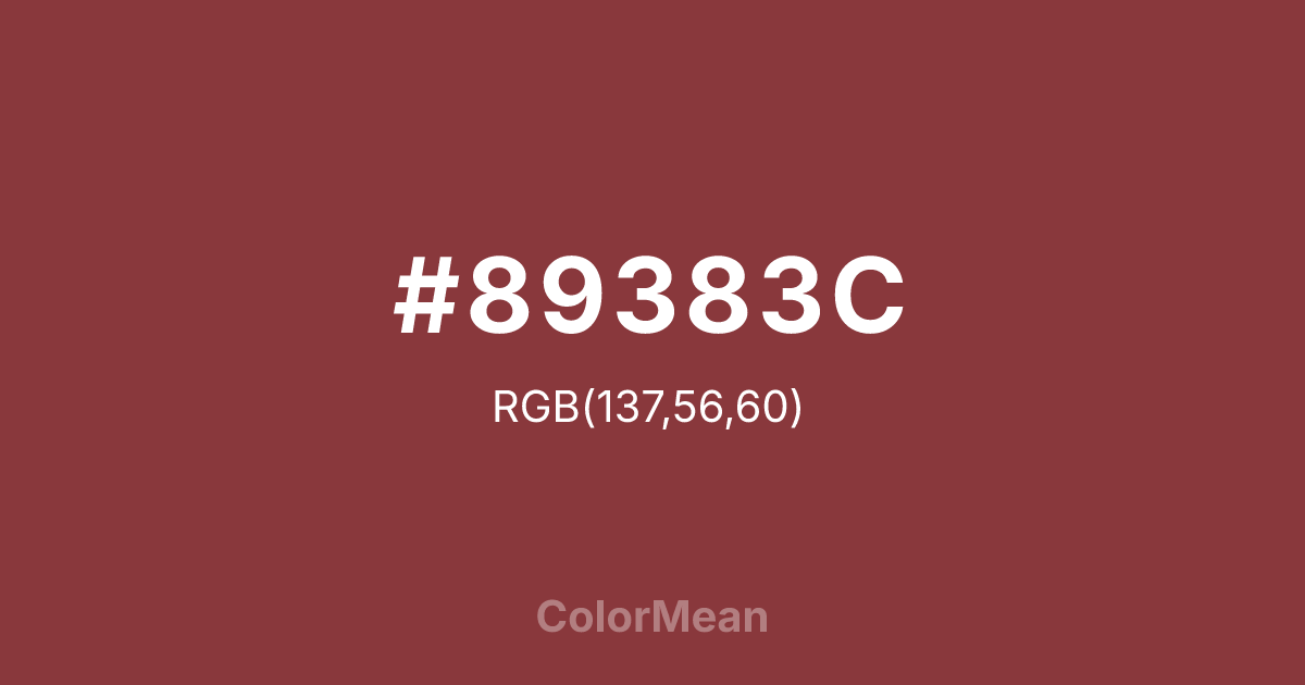 #89383C color swatch