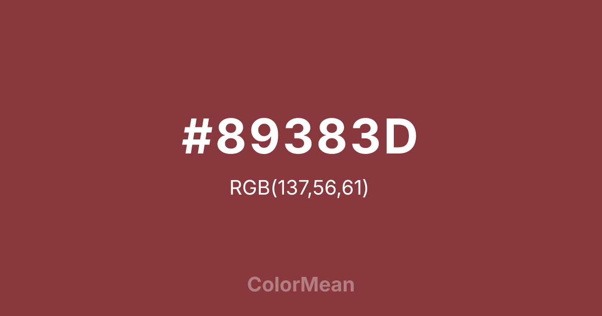 #89383D color swatch