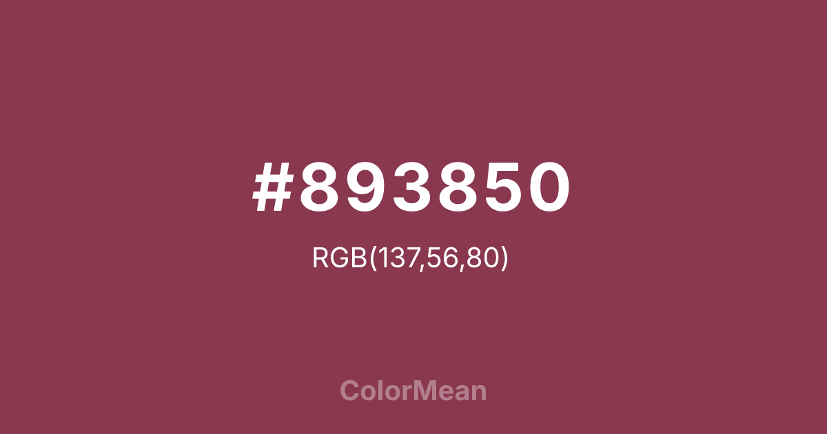 #893850 color swatch