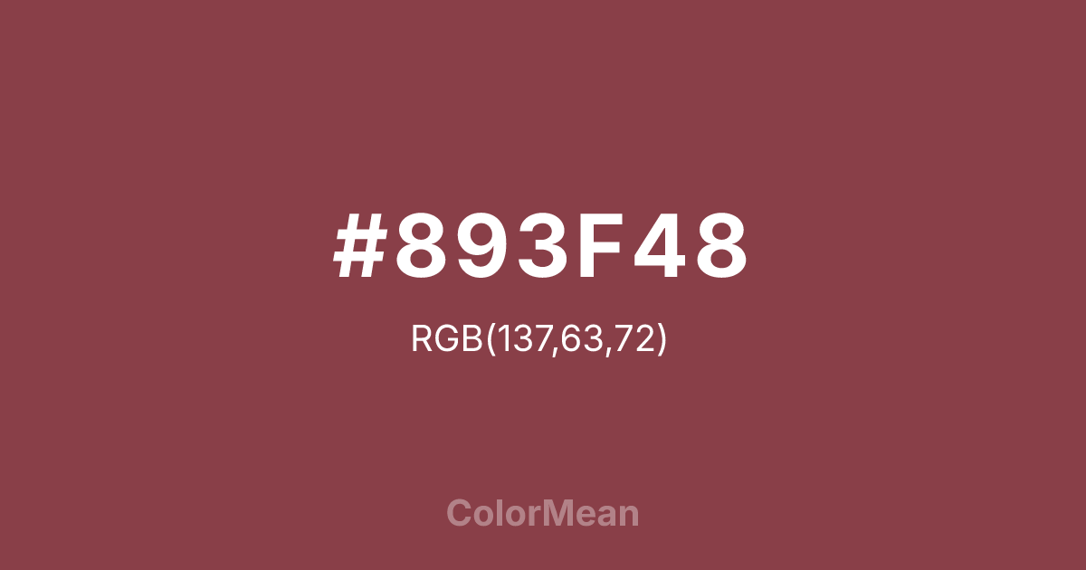 #893F48 color swatch