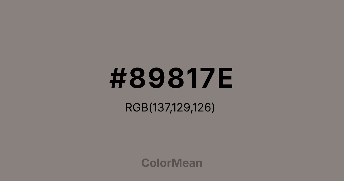 #89817E color swatch