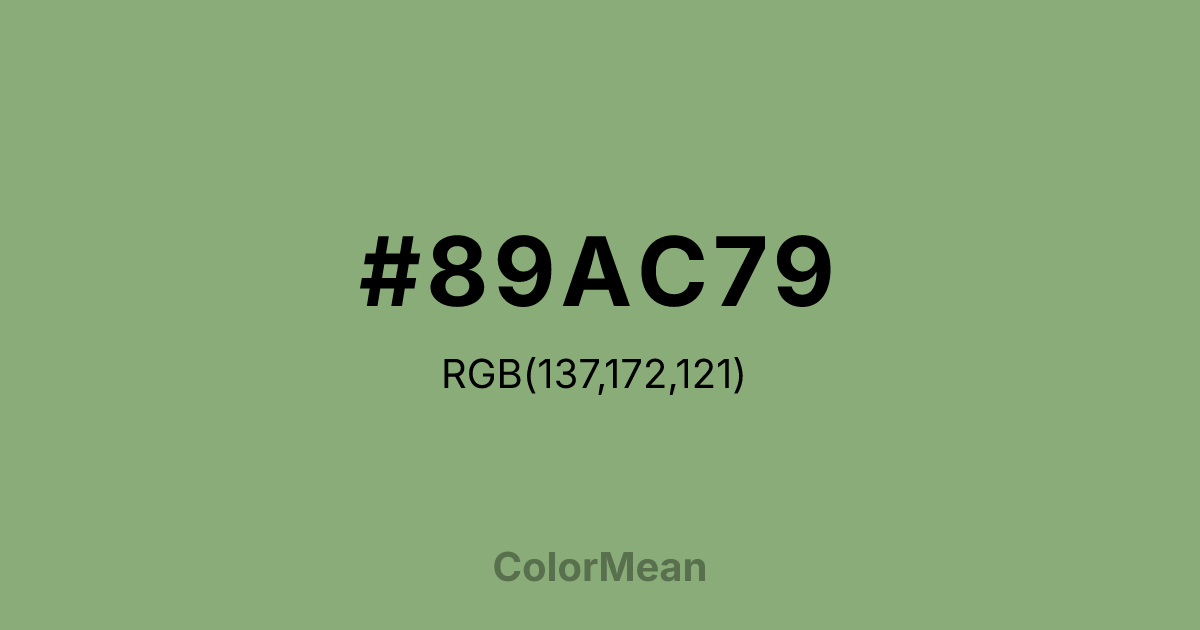 #89AC79 color swatch