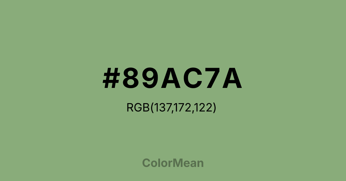 #89AC7A color swatch