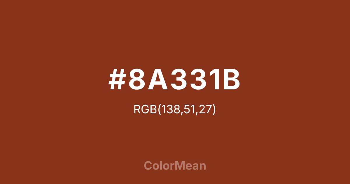 #8A331B color swatch