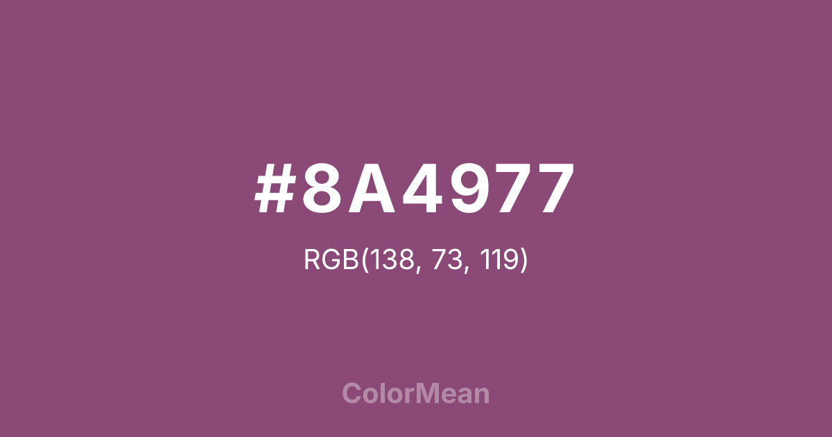 #8A4977 color swatch