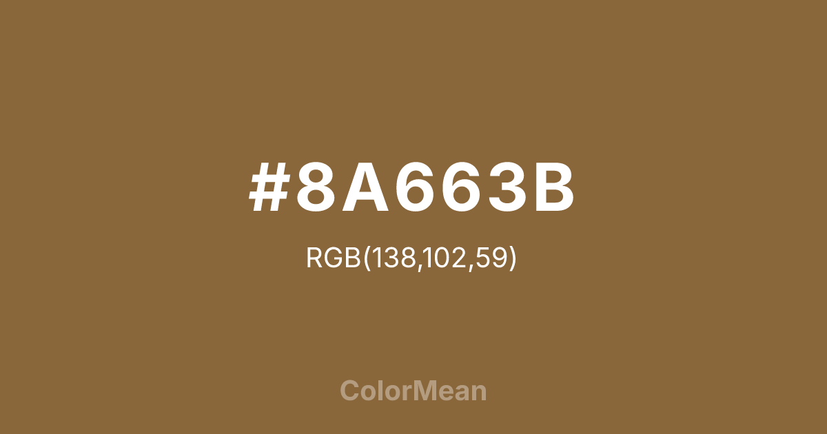 #8A663B color swatch