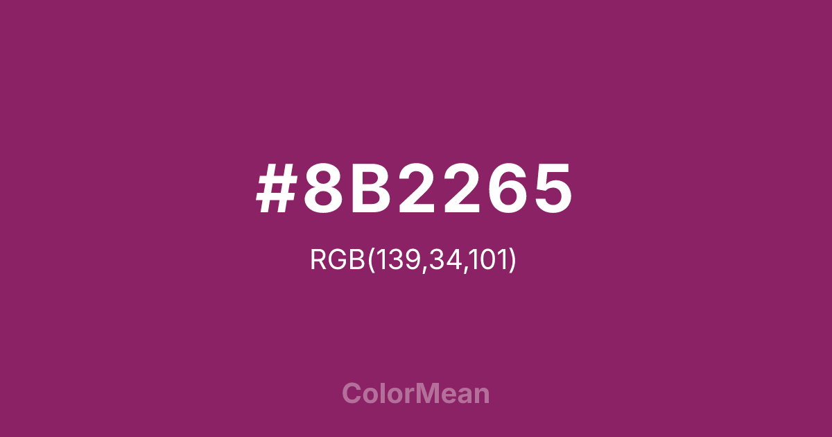 #8B2265 color swatch