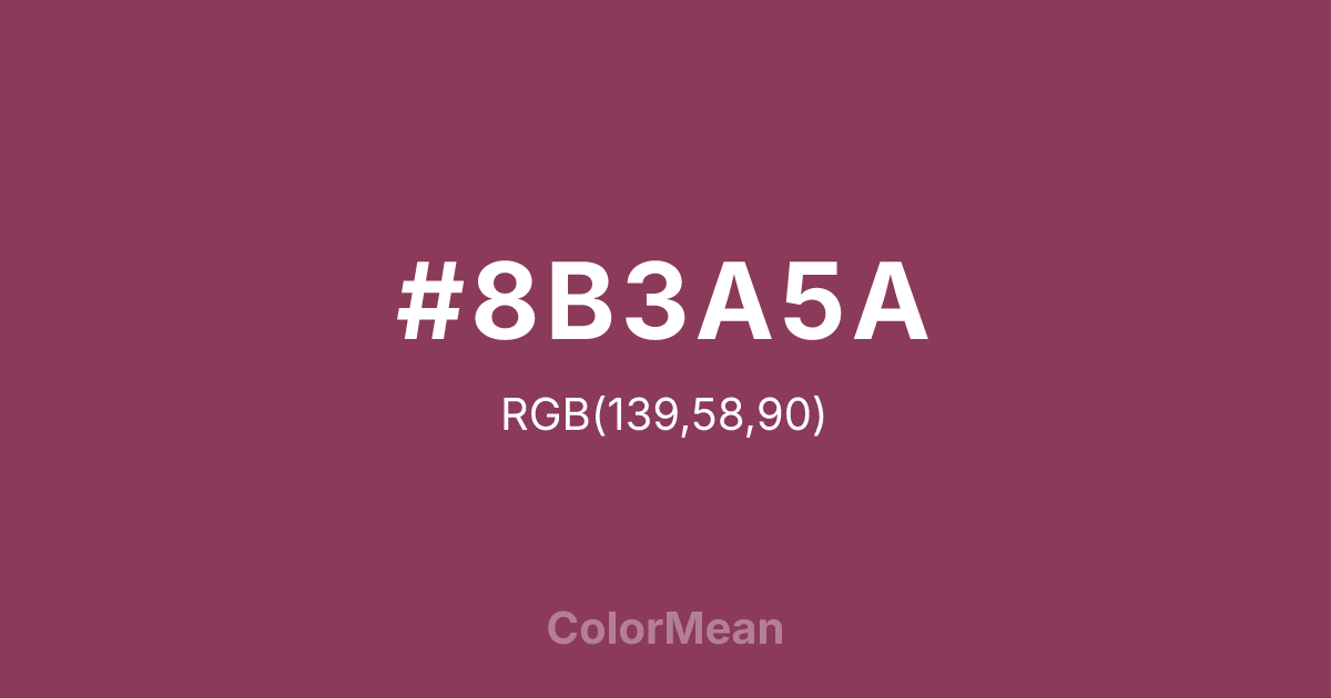 #8B3A5A color swatch