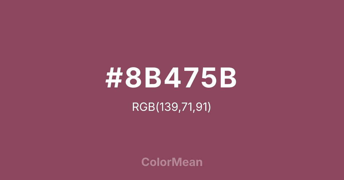 #8B475B color swatch