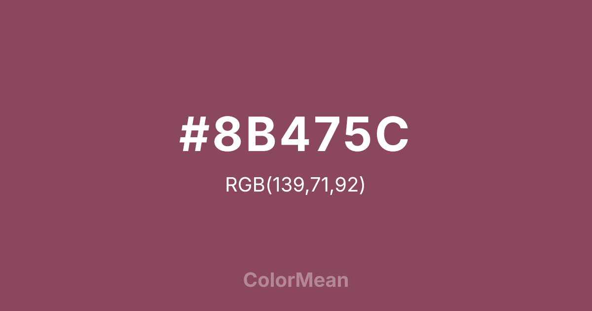 #8B475C color swatch