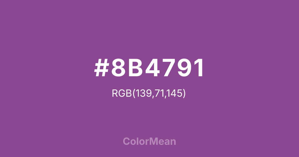 #8B4791 color swatch