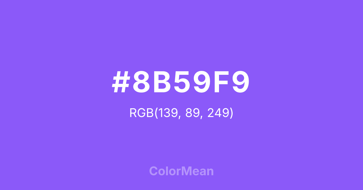 #8B59F9 color swatch