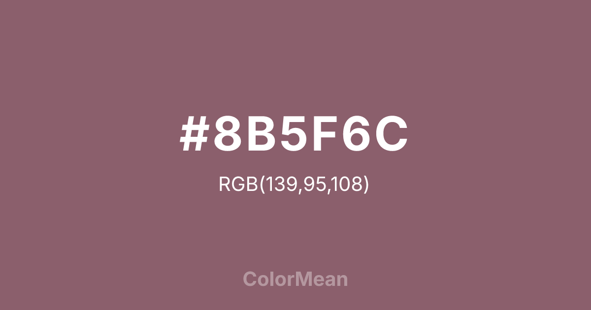 #8B5F6C color swatch