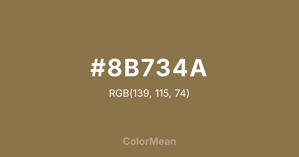 #8B734A color swatch
