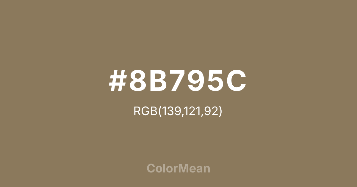 #8B795C color swatch
