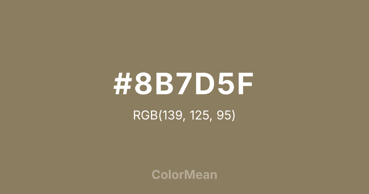 #8B7D5F color swatch