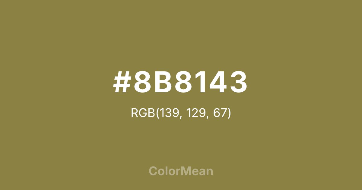 #8B8143 color swatch