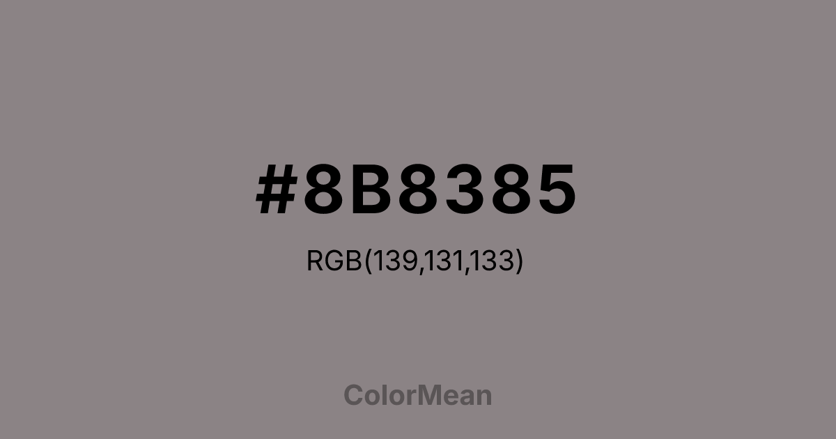 #8B8385 color swatch