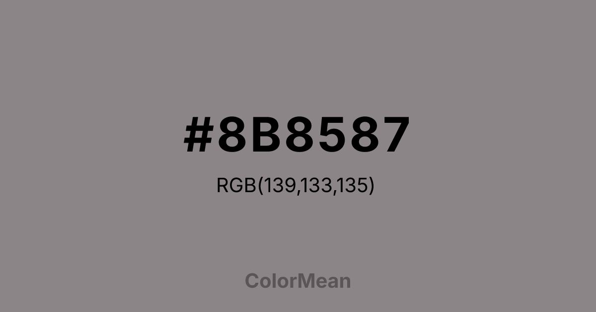 #8B8587 color swatch