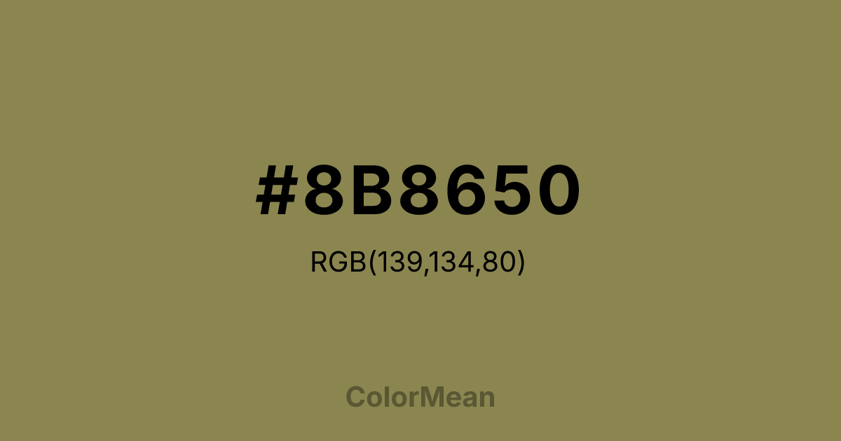 #8B8650 color swatch