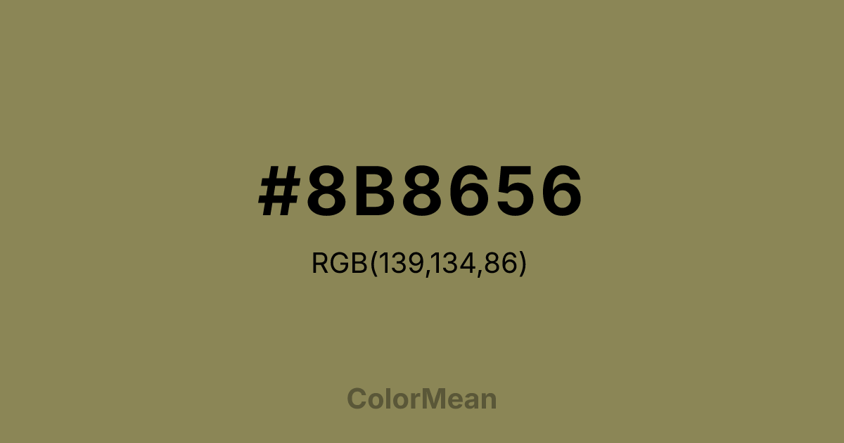 #8B8656 color swatch