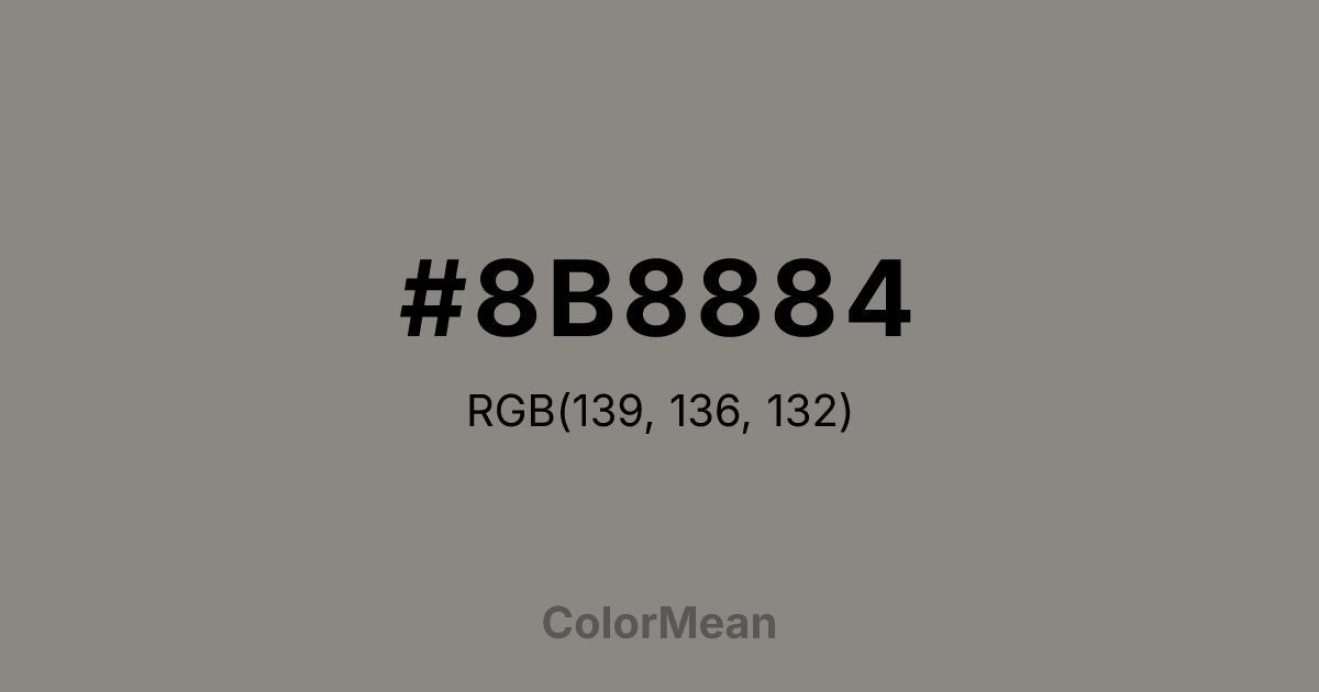 #8B8884 color swatch