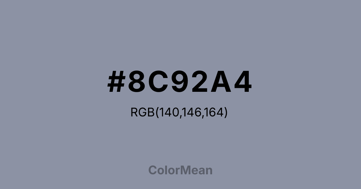 #8C92A4 color swatch