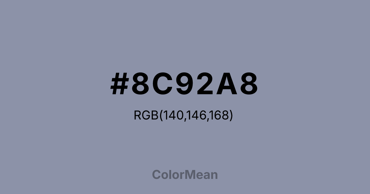 #8C92A8 color swatch