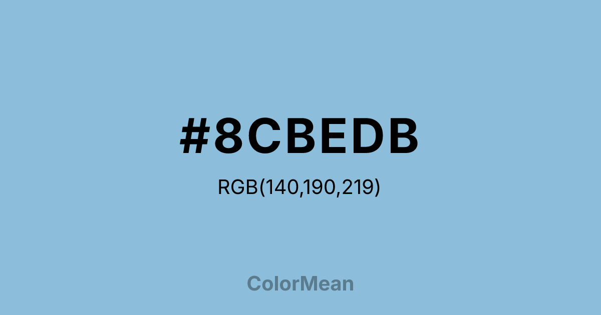 #8CBEDB color swatch