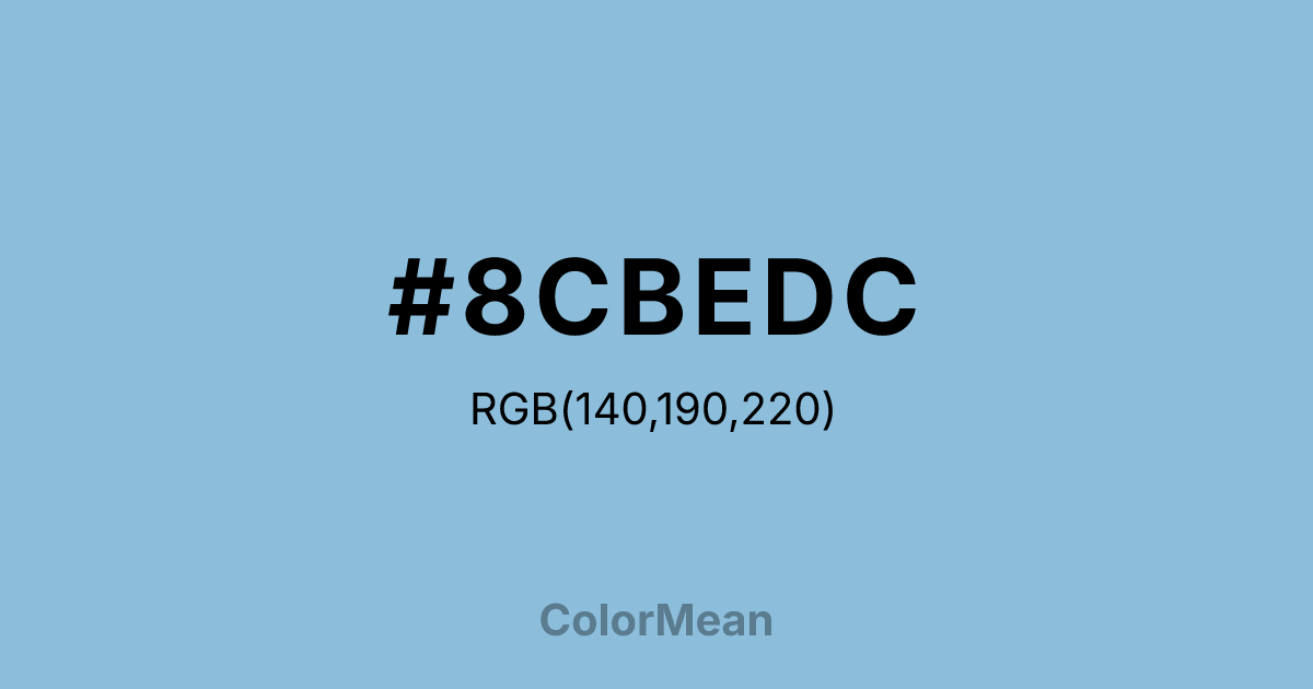 #8CBEDC color swatch