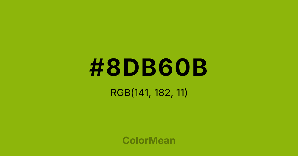 #8DB60B color swatch