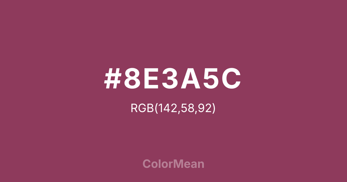 #8E3A5C color swatch