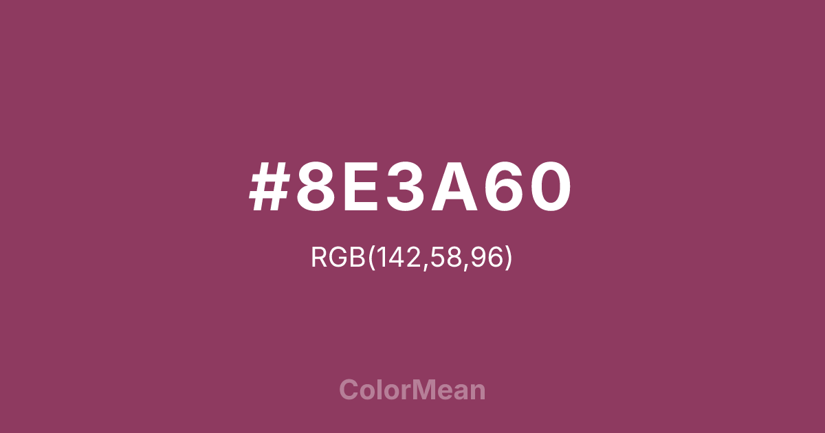 #8E3A60 color swatch