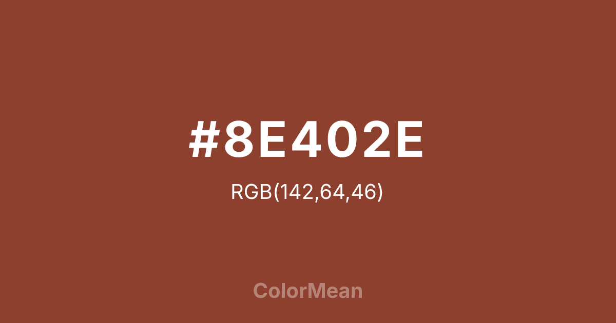 #8E402E color swatch