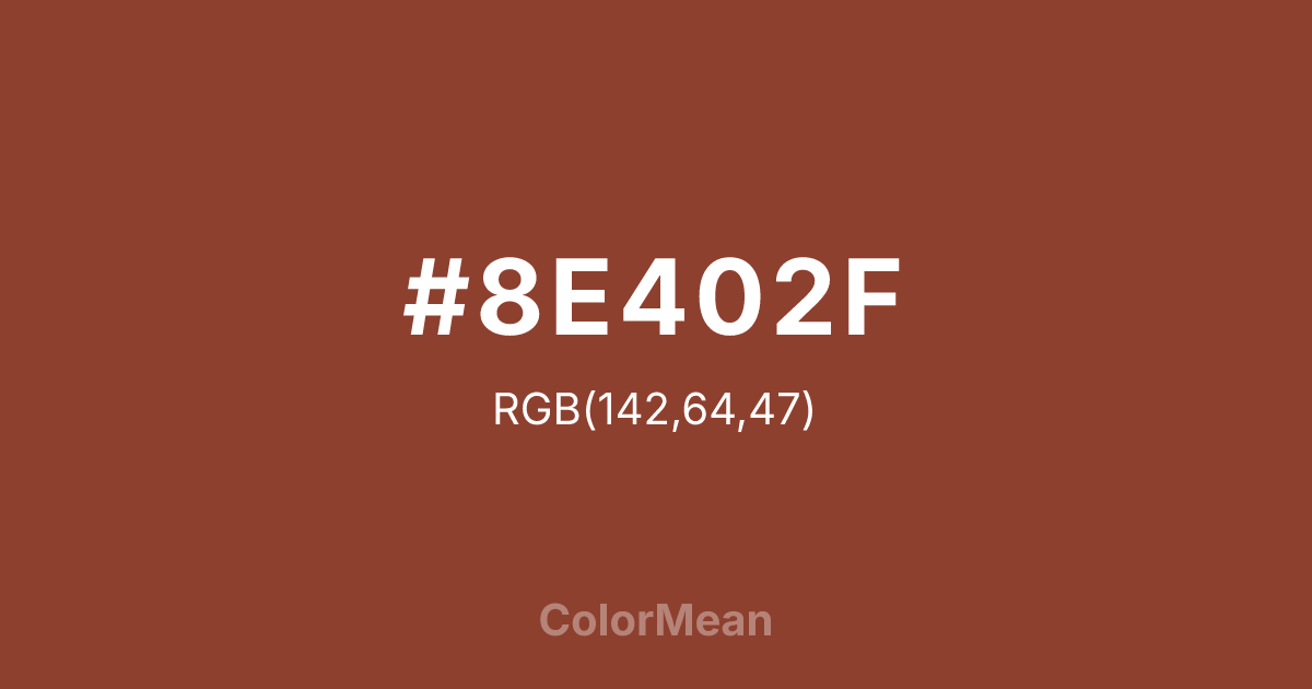 #8E402F color swatch