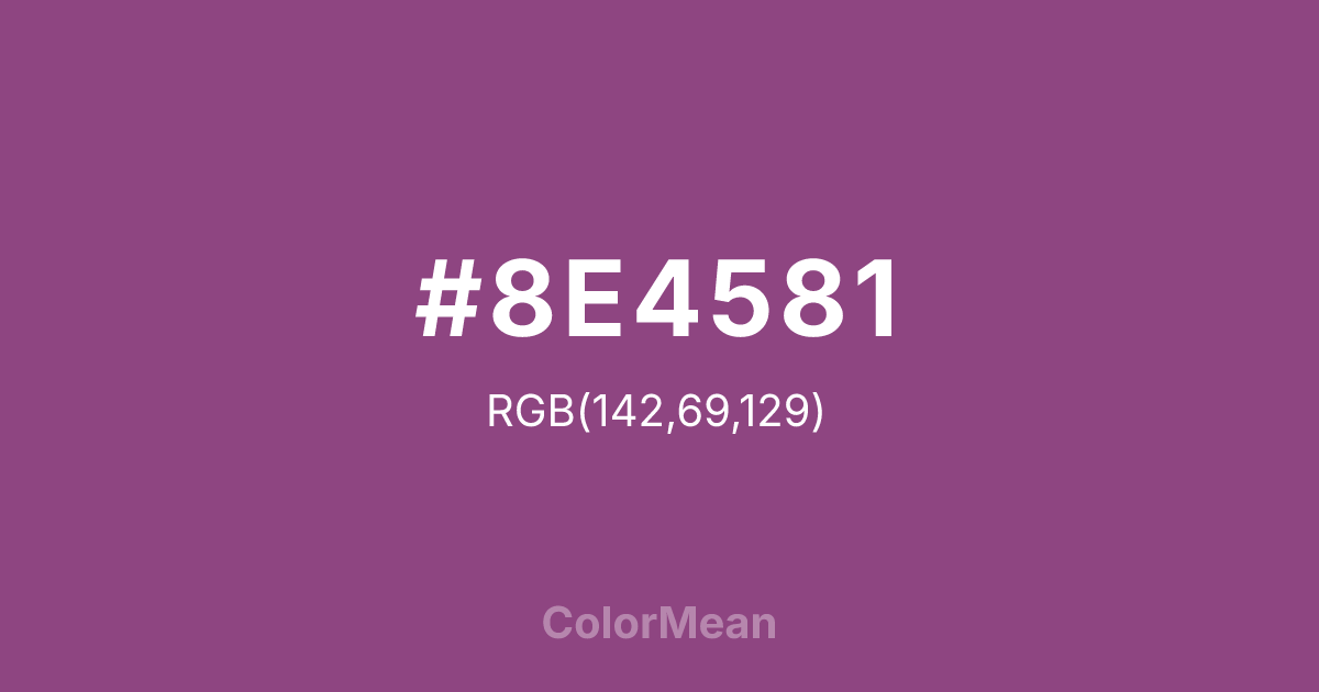 #8E4581 color swatch