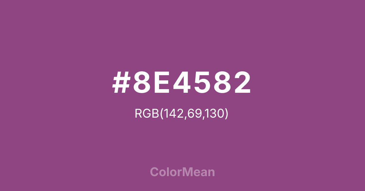 #8E4582 color swatch